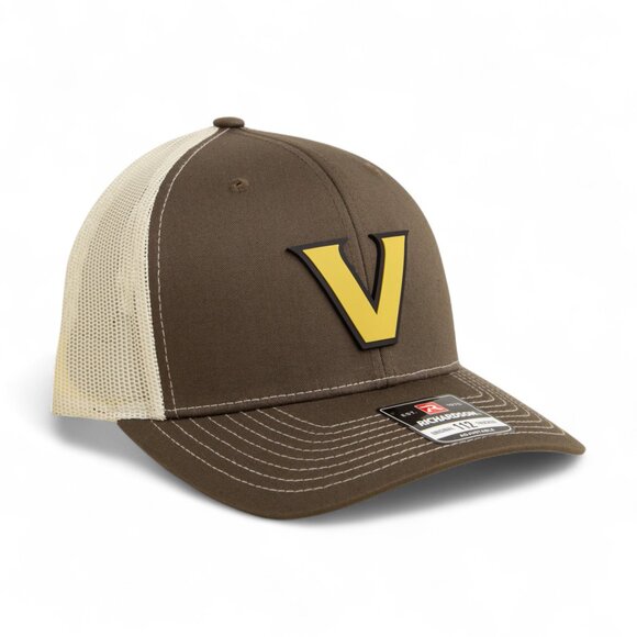 Vanderbilt Commodores Gold 3D Snapback Trucker Hat- Chocolate Chip/ Birch - Picture 1 of 3